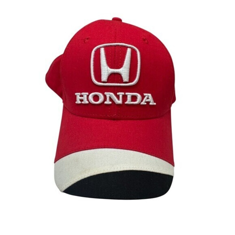 Honda Baseball Cap Unisex One Size Red Snapback Adjustable Embroidered